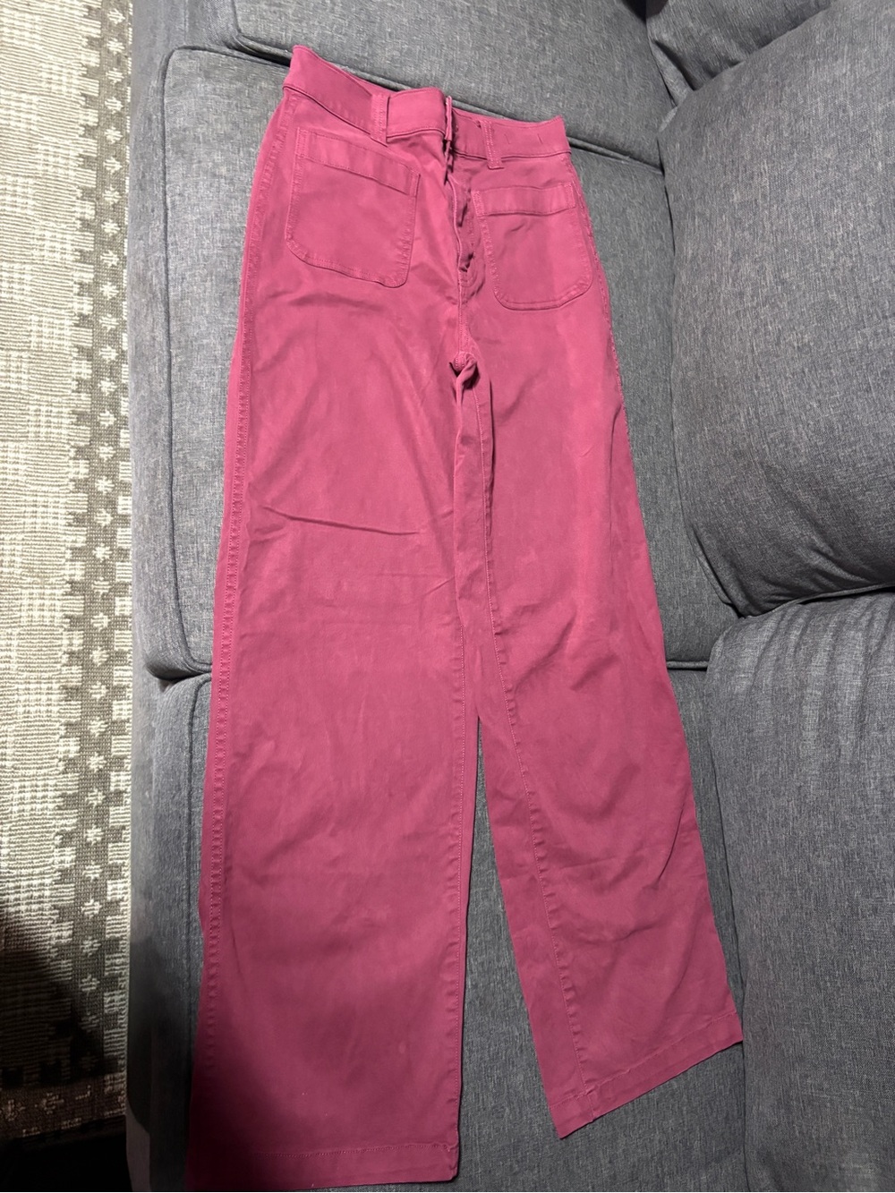 Madewell Wide-Leg Pants in Rose Pink